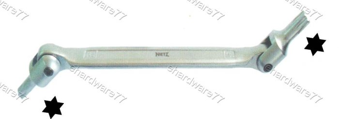 Double Swivel Head Torx Wrench T25xT27
