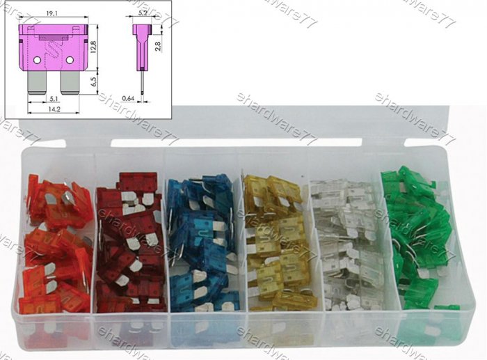 120PCS COMMON TYPE CAR FUSE BLADE KIT (2023)