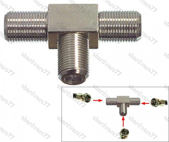 F-Plug to Tee Coupler Joiner