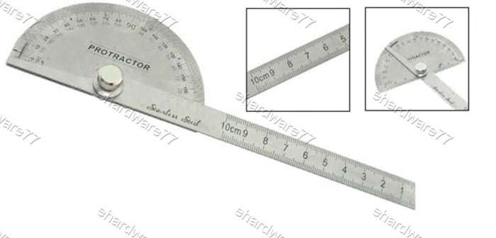Stainless Steel Protractor Angle Gauge 10cm (6006H)