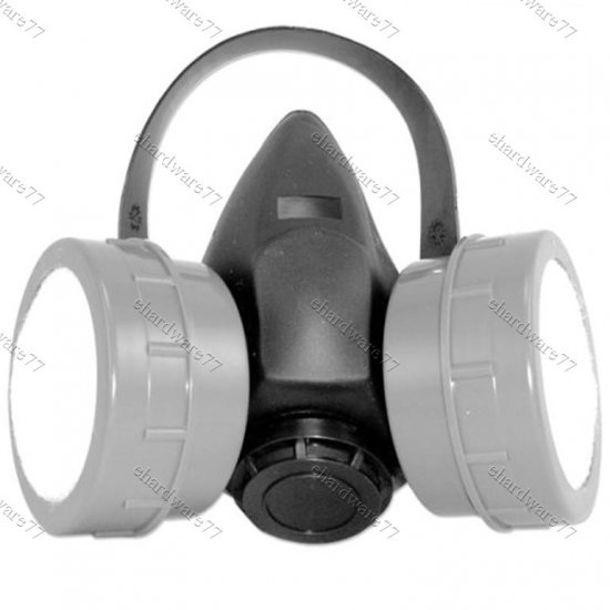 Double Cartridge Holder Respirator Silicone Mask (99UM212)