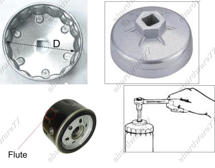 Oil Filter Cap wrench Size: 91mm P15 for Fiat,Ford,GM,Lancia (WH913)