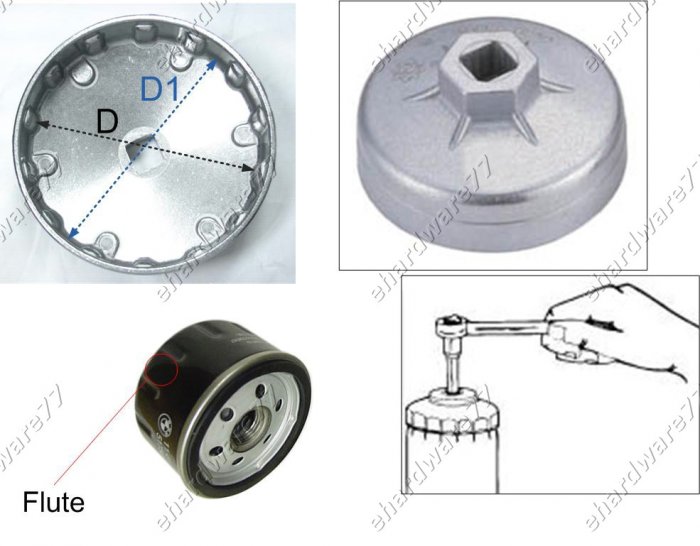 Oil Filter Cap wrench Size: 91mm P12 for Citroen,Peugeot,Renault (WH9101)