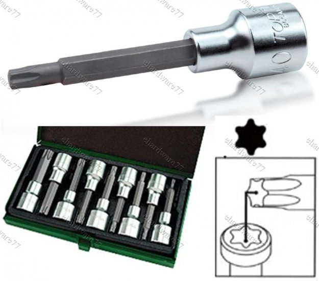 TOPTUL 9PCS 1/2"DR STAR BIT SOCKET SET (GAAD0906)