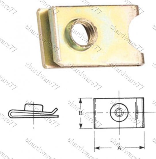 AUTO BODY METRIC SCREW U-NUT INSERT CLIPS M5 (TQ5U)