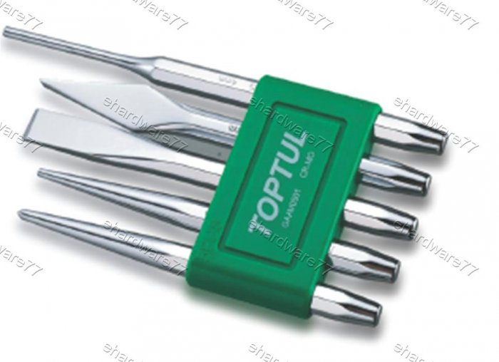 TOPTUL 5Pcs Chisel & Punch Set (GAAV0501)