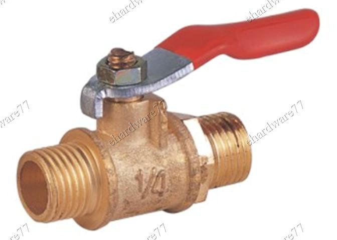 BRASS MINI BALL VALVE 1/8"M x 1/4"M (DMM12)
