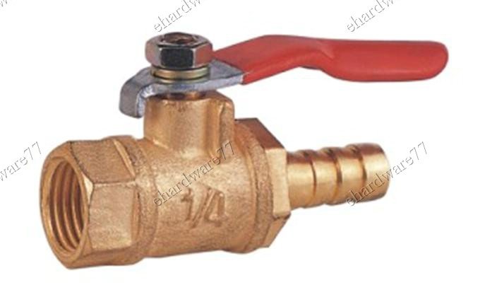 BRASS MINI BALL VALVE 1/4"F x 5/16" Hose Tail (DFH22)