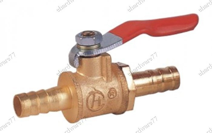 BRASS MINI BALL VALVE 3/8" Hose Tail x 3/8" Hose Tail (DHH33)