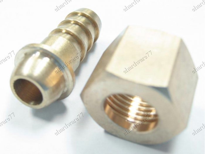 Brass Oxygen Hose Fittings 3/8"F x 3/8" Hose Tail (Left hand) (BHC66L)