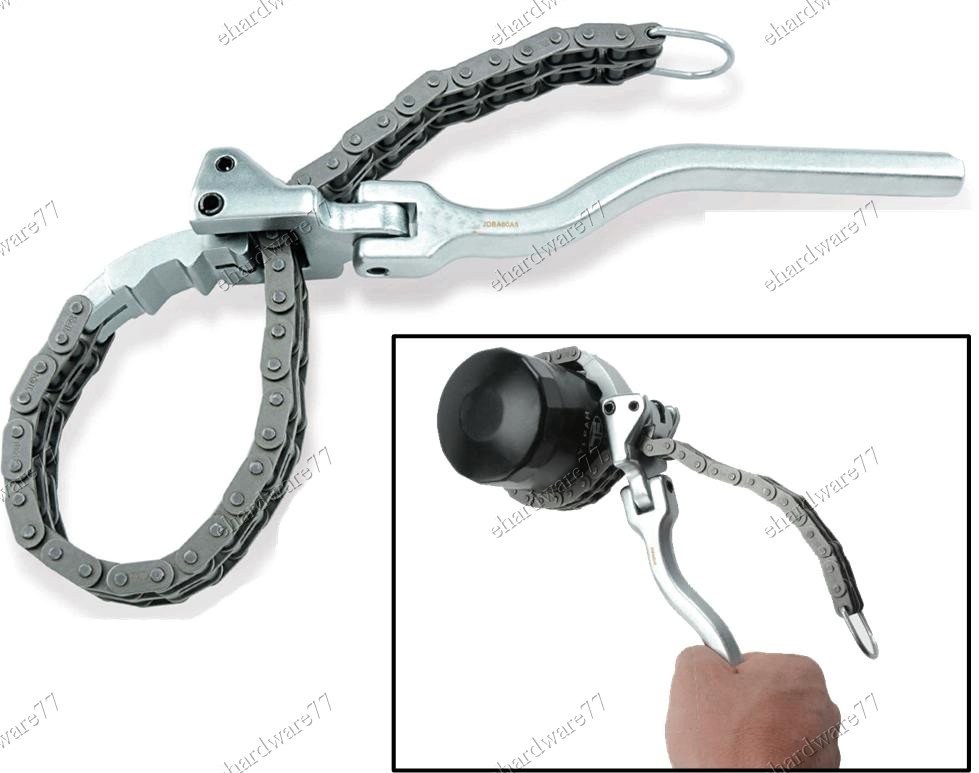 HEAVY DUTY FLEX HANDLE CHAIN OIL FILTER WRENCH 105MM (JDBA60A5)