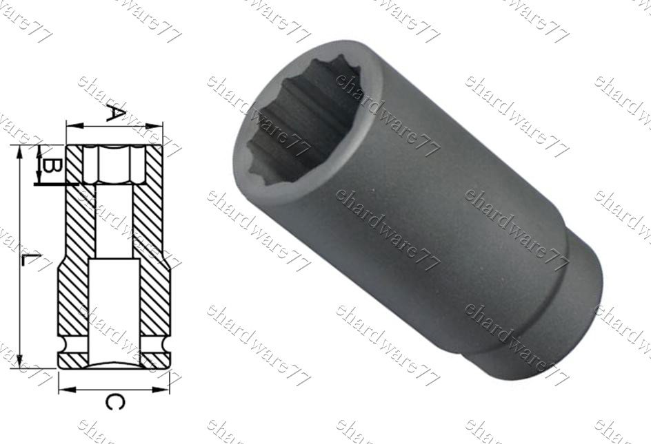 1/2"DR. 12pt Deep Impact Socket 18mm (65827018)