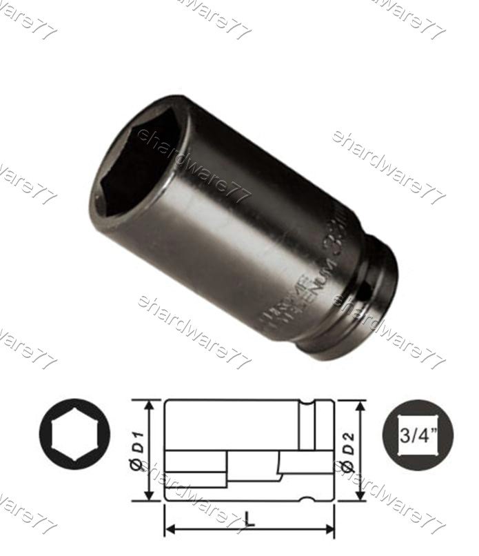 3/4" DR. 6pt Deep Impact Socket 24mm (60542024)