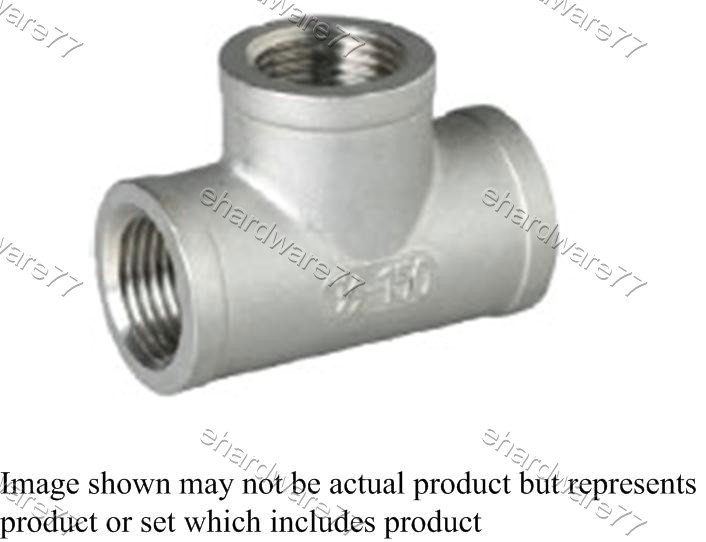 Stainless Steel Threaded Equal Tee 3/4"F