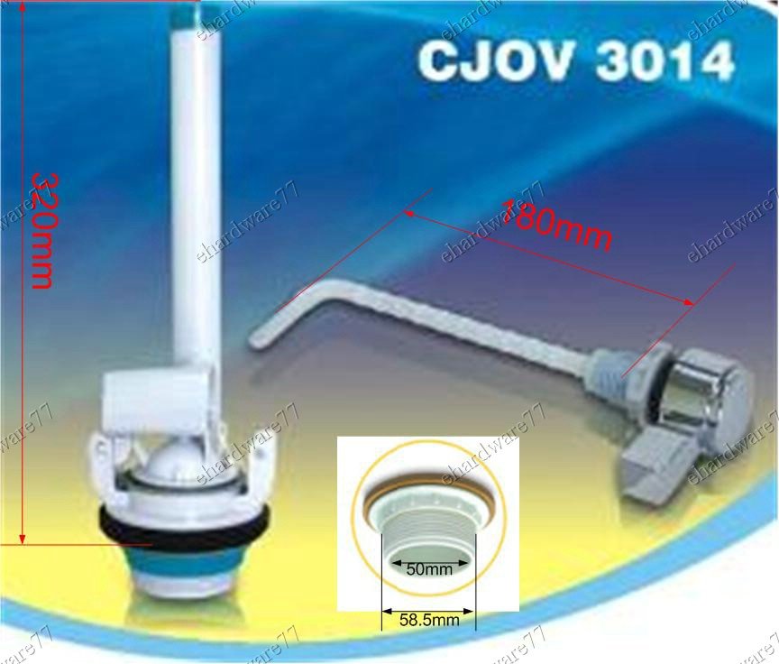 Cistern Flapper Flush Valve 50mm With Side Lever Handle (CJOV3014)