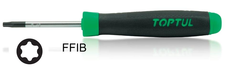 TOPTUL Rubberized Handle Precision Star Screwdrivers (*) T6 (FFIB0605)