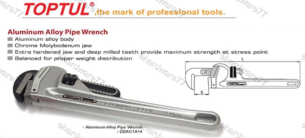 TOPTUL Lightweight series Aluminum Alloy Pipe Wrench 48" (DDAC1A48)