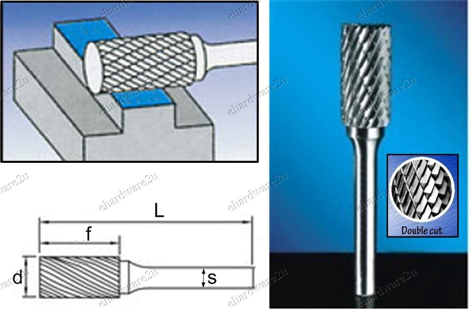 TUNGSTEN CARBBIDE BURRS 3MM Shank 4X12mm (RA0412)