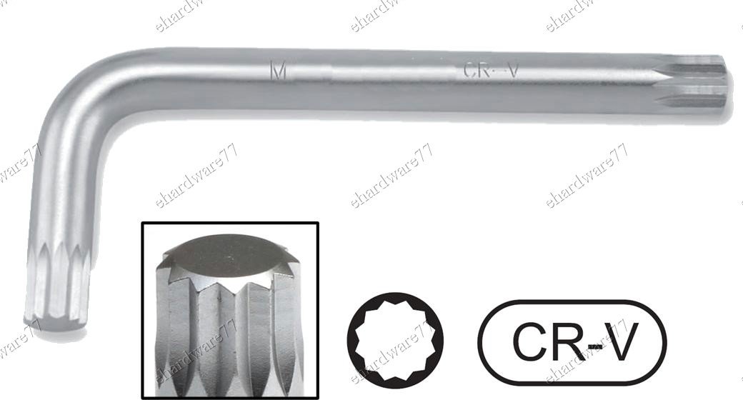 TOPTUL TRIPLE SQUARE (SPLINE) 12PT L-WRENCH M5 (AGGS0508)