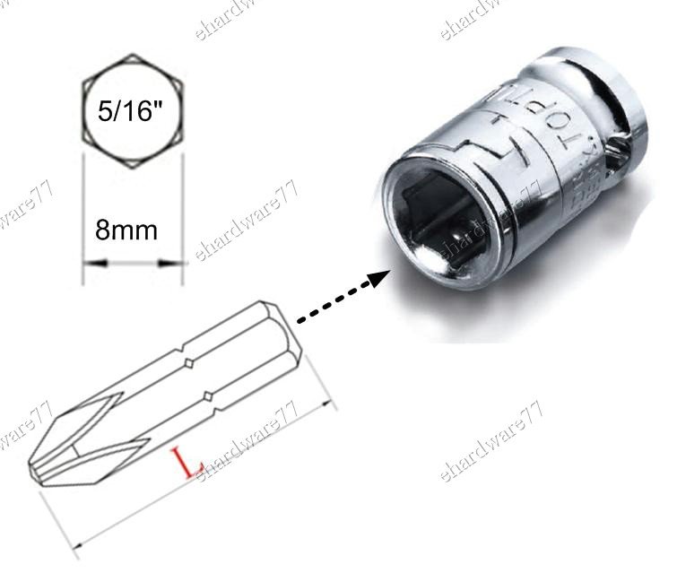 TOPTUL QUICK CHANGE 3/8"DR BIT HOLDER 5/16" (FTAB1210)