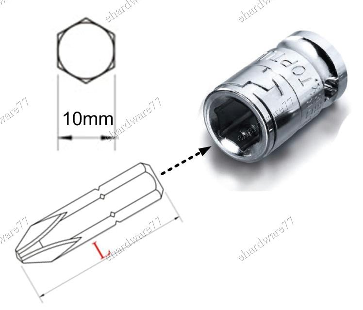TOPTUL QUICK CHANGE 3/8"DR BIT HOLDER 10mm (FTAB1212)