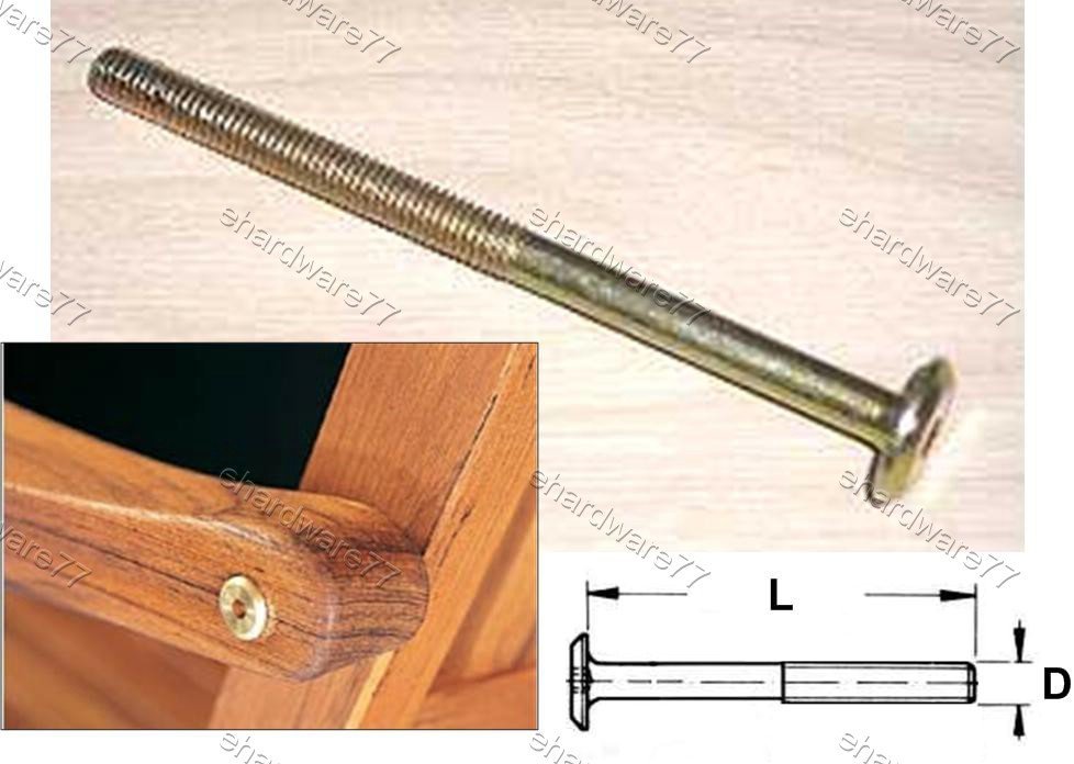 FURNITURE HEX SOCKET CONNECTOR BOLTS M6X1.0X100MML (FBM6100)