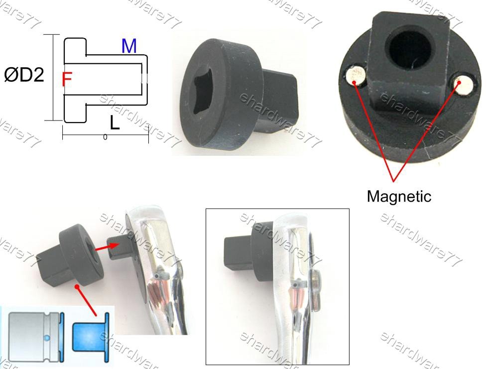 Sleeve Type Low Profile Impact Square Drive Adapter 3/4"FX1"M (69884P32)