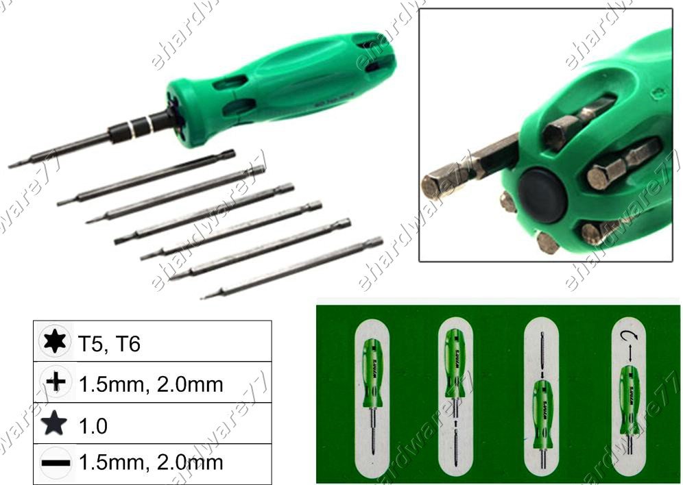 7in1 Changeable Mini Screwdriver Set (W0352D)