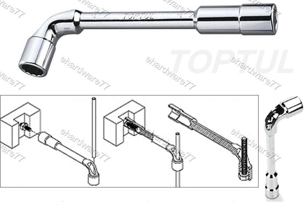 TOPTUL Angled Socket Wrench 14mm (AEAE1414)