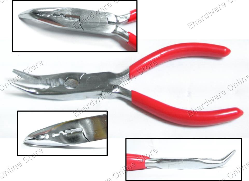 Stainless Steel Long Bent Nose Pliers 6" (40RP500)