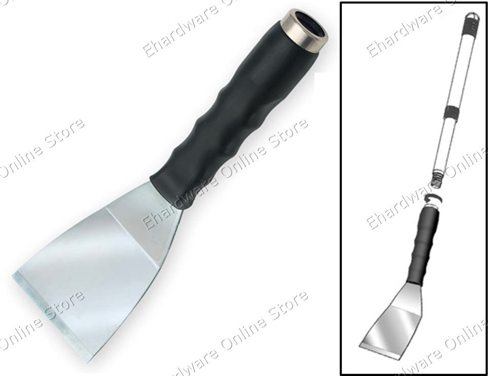 Heavy Duty Stainless Steel Bent Pole Scraper 4" (63WS104)