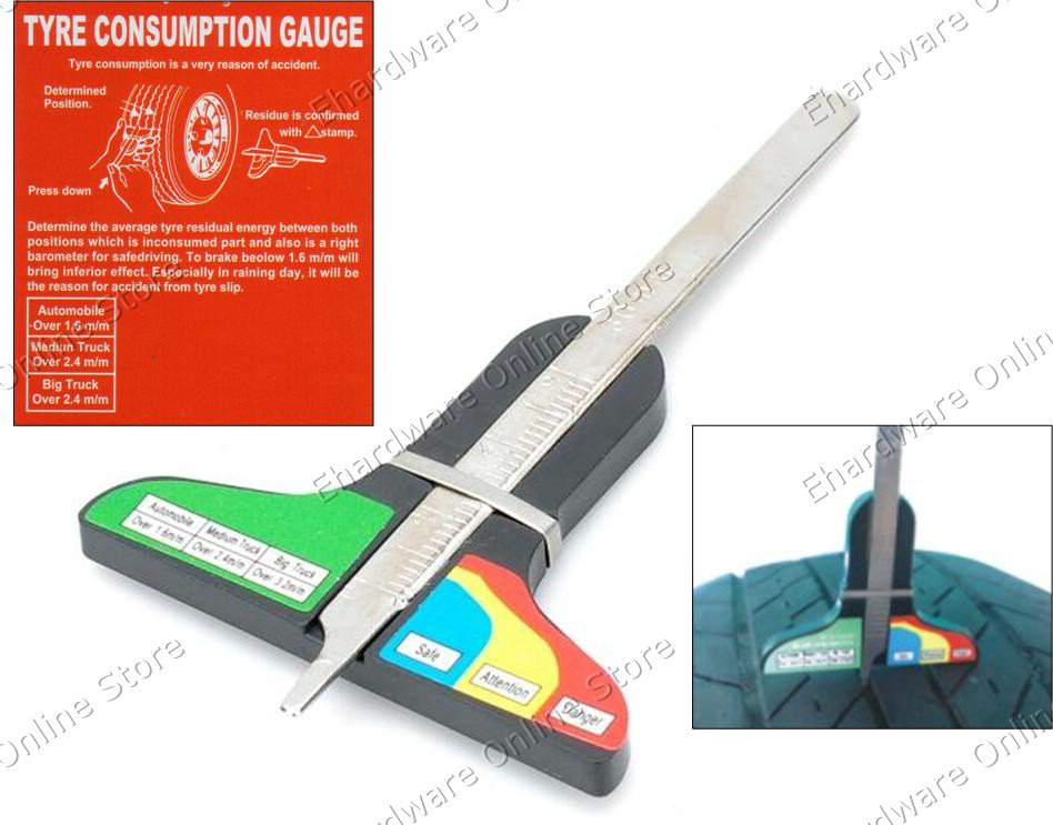 TIRE THREAD DEPTH MEASURE CONSUMPTION GAUGE (1733)
