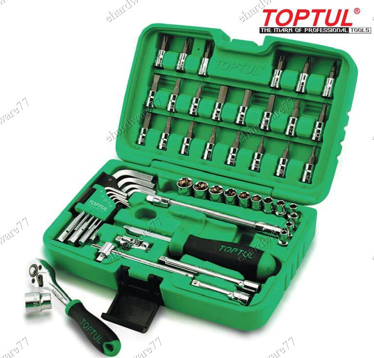 TOPTUL 51PCS 1/4"DR SOCKET WRENCH SET (GCAI5102)