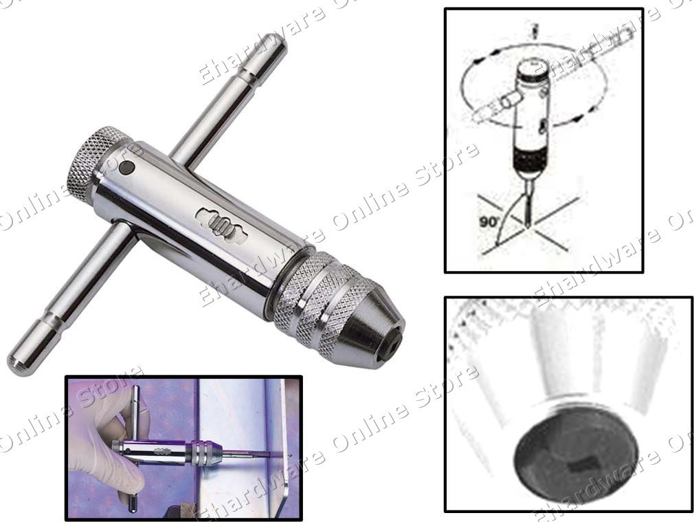 T-Type Ratcheting Tap Wrench 3-8mm (BKT20)