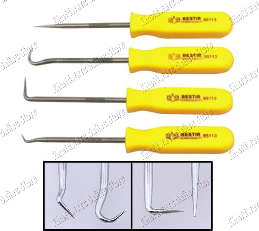 4Pcs Stainless Steel Oil Seal Pick And Hook Set (BST95113)