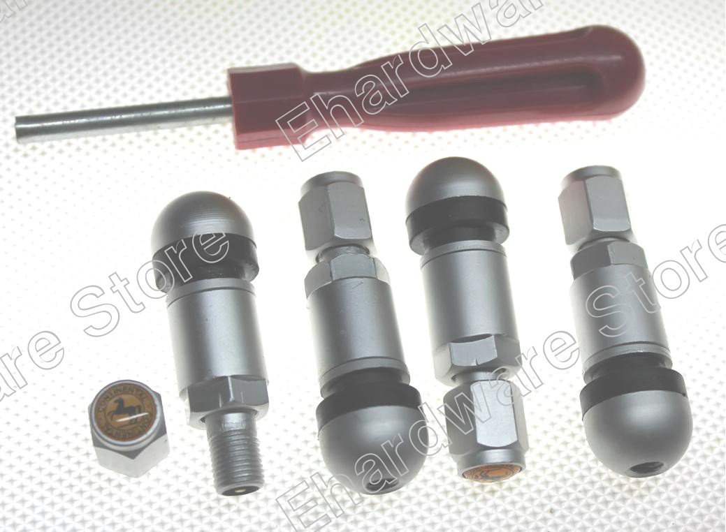 Tubeless TPMS Aluminum Tire Valve Stem With Core Install Tool Kit (TPMS-1092)