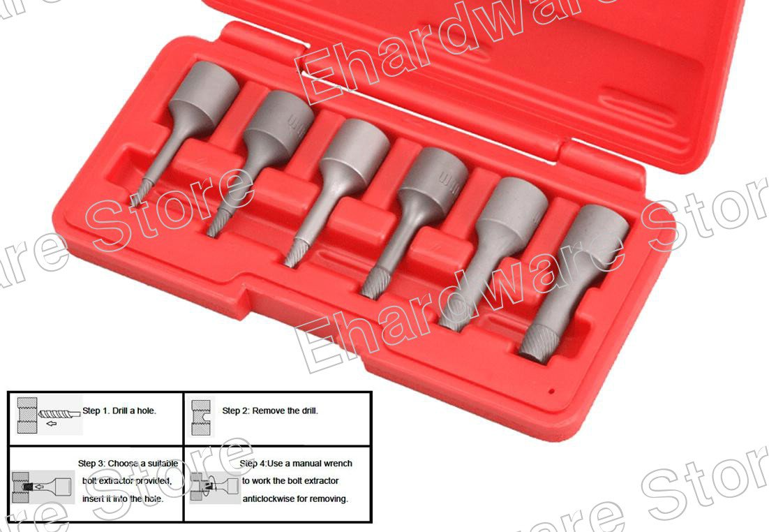 6Pcs 3/8"DR Bolt Extractor Set (1542)