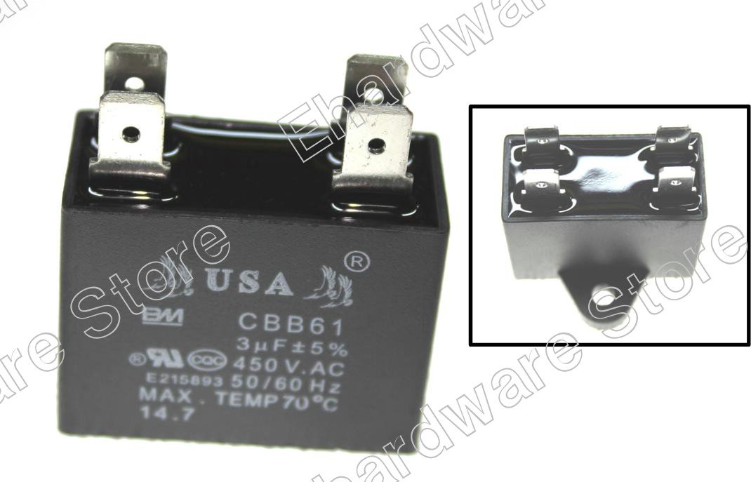 Air Conditioner AC Motor Fan Capacitor 6.0uF (CBB61)