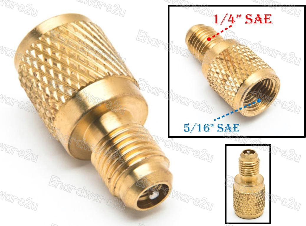 1/4" Male SAE x 5/16" Female SAE R410a To R22 Adapter (CB-04MX05F-V)