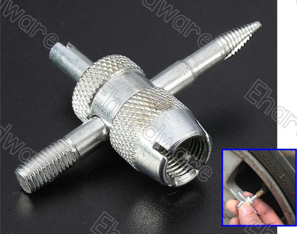 Versatile 4-in-1 Schrader Tire Valve Repair Tool (78024)