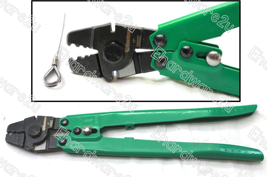 WIRE ROPE CUTTING AND SWAGING CRIMPING TOOL 11" (TD1002C-11)