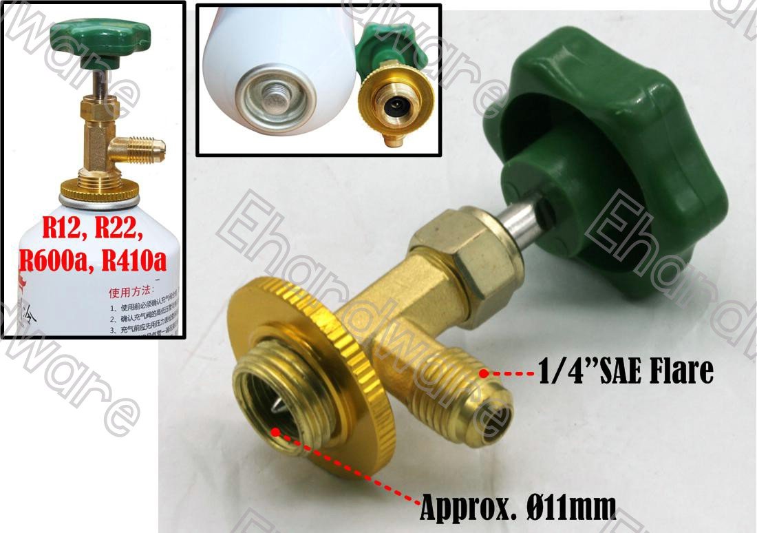R12, R22, R600a, R410a Can Tap Dispenser Valve 1/4"SAE (CT-338)