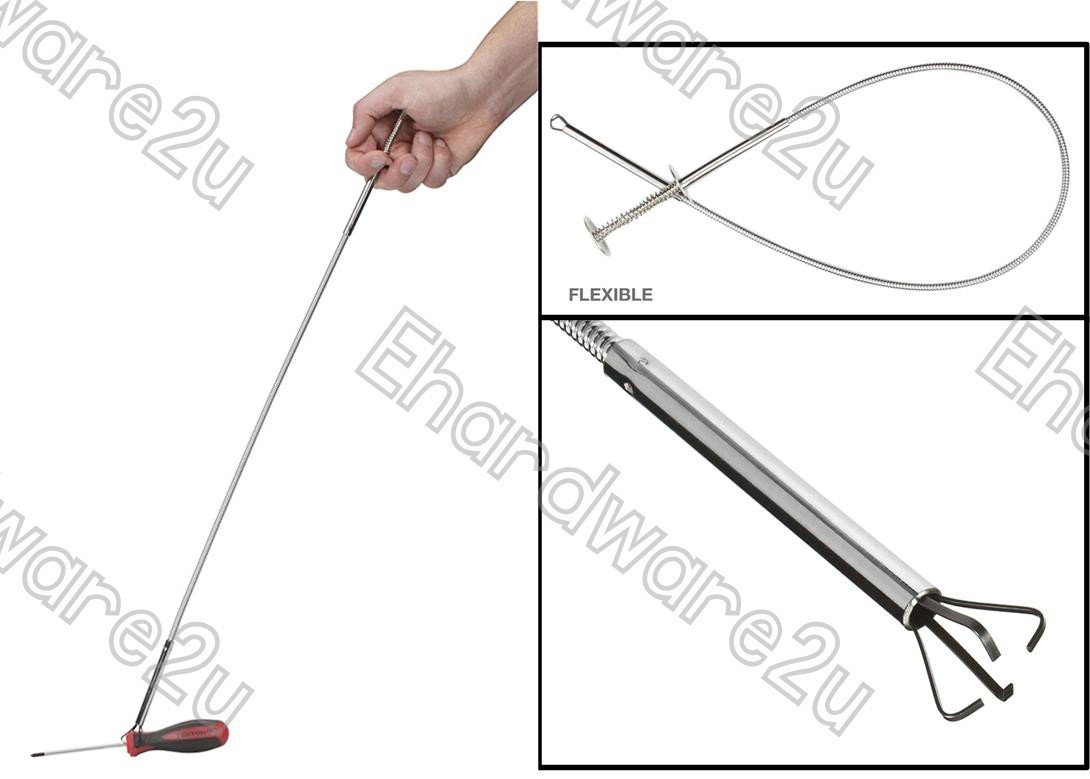 Multi-Purpose Flexible Shank 4-Claw Pick Up Tool Grabber 600mm (3025)