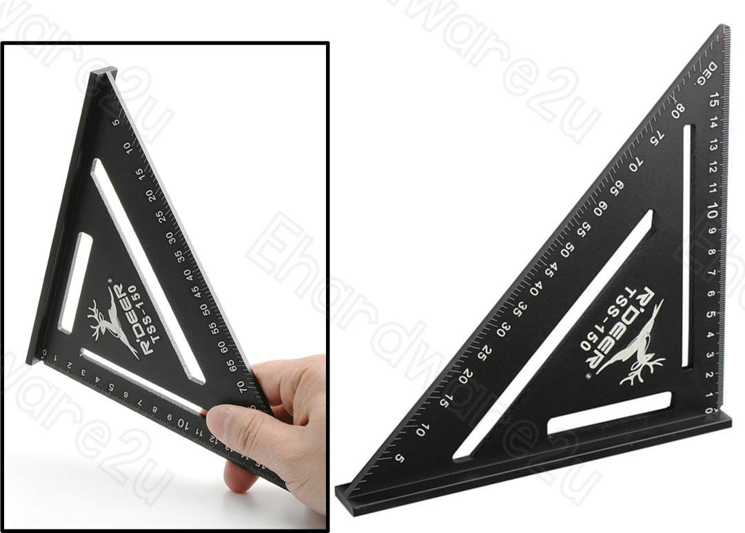 Aluminium Triangle Ruler Speed Rafter Square 7in (TSS-150)