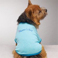 Moma's Boy Tshirt Dog Clothes Blue (med)
