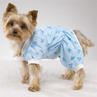 Dog Clothes Pajamas PJs BLUE! BEARS! (SM)