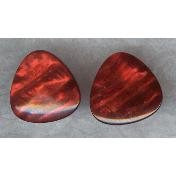 Vintage Black Cherry Celluloid "GUITAR PICK" Earrings