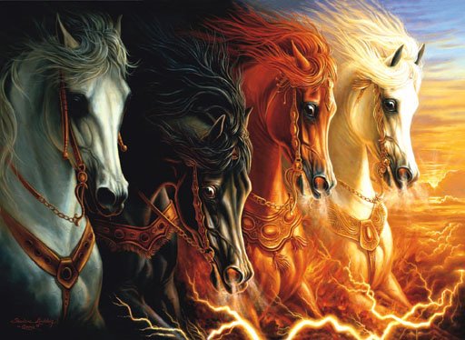 Four Horses of the Apocalypse 1500 Piece Jigsaw Puzzle