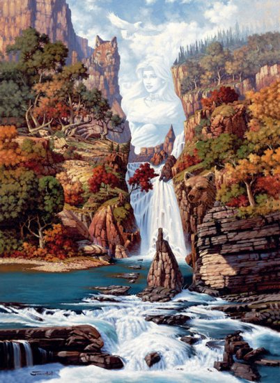 Phantom of the Falls Hidden Images 1500 PC Puzzle artist Johnathan Bowser
