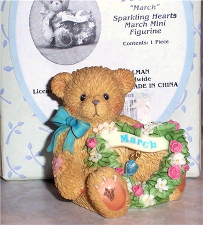 Cherished Teddies March Birthstone Figurine NEW